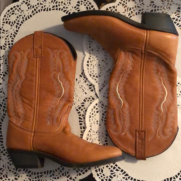 Laredo leather cowgirl boots camel tan color - Picture 4 of 8